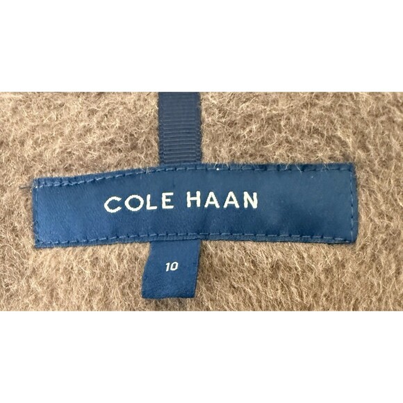 Cole Haan Women’s Wool Blend Coat 10 Brown Alpaca Blend Lined Mid Length Jacket - Picture 8 of 16